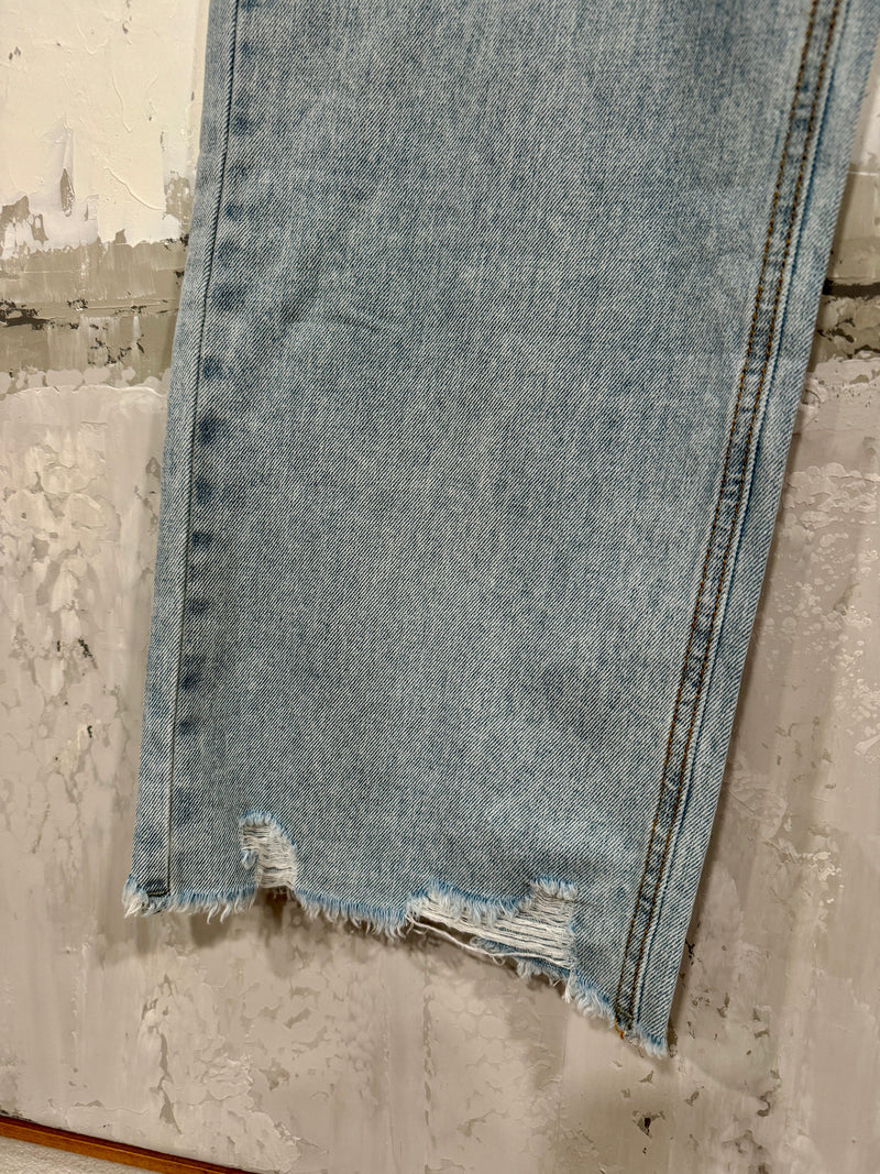 Hem Denim Jeans Distressed