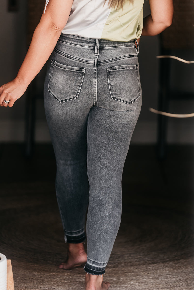 Spotted Grey Denim Jeans