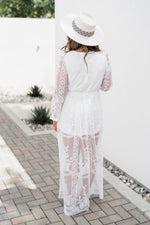 Love, Lust Long Sleeve Maxi Off White