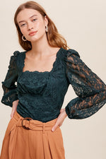 Lovely Lace Top Green