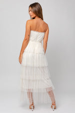 Bridal Bliss Midi Dress Ivory