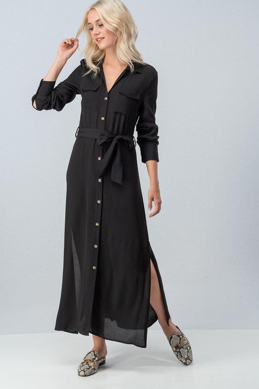 Tried & True Button Front Maxi