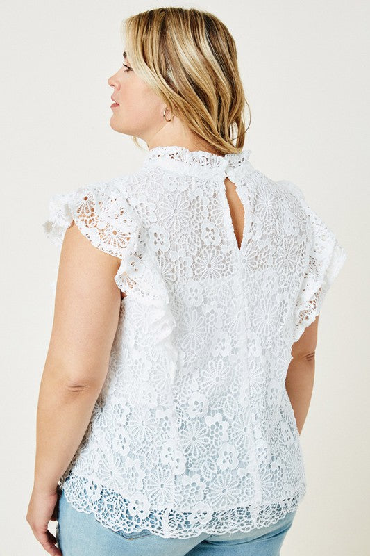 Melrose Lace Blouse Off White