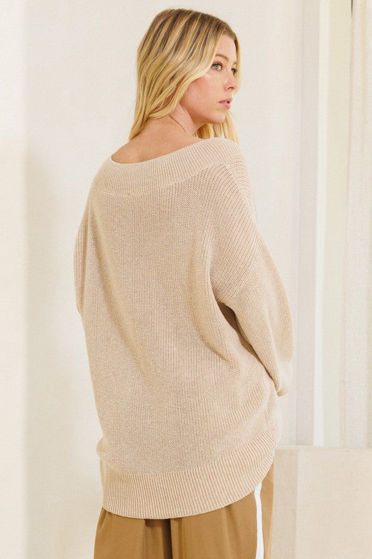 Love You Sweater Taupe