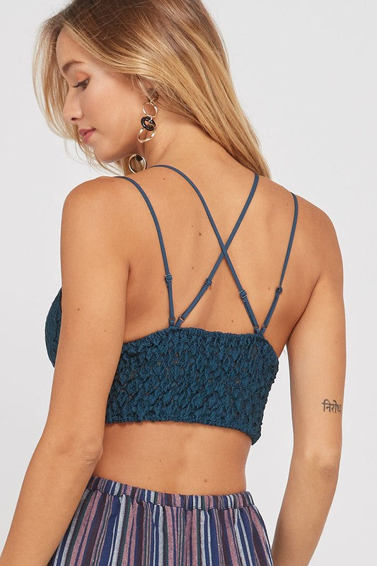 Love on You Lace Bralette Teal
