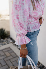 Dreamy Floral Blouse Pink