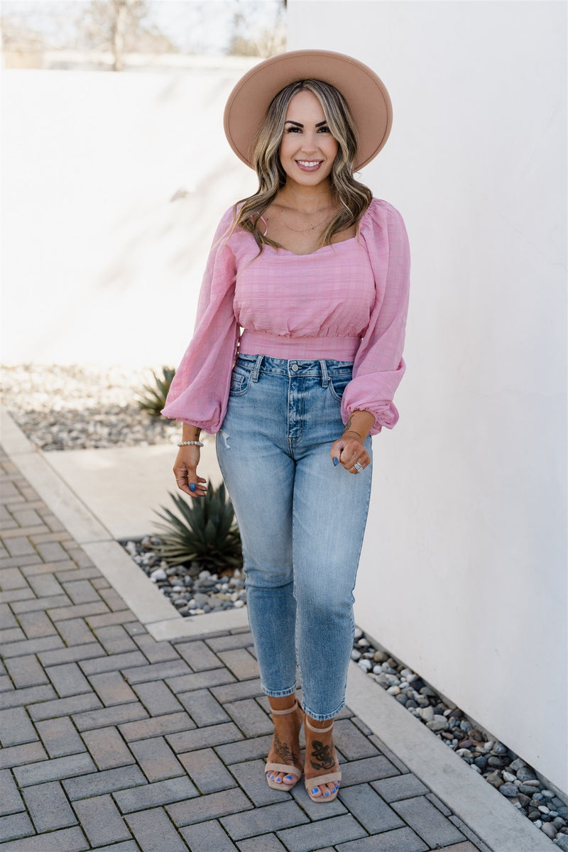 In the Blush Top Pink