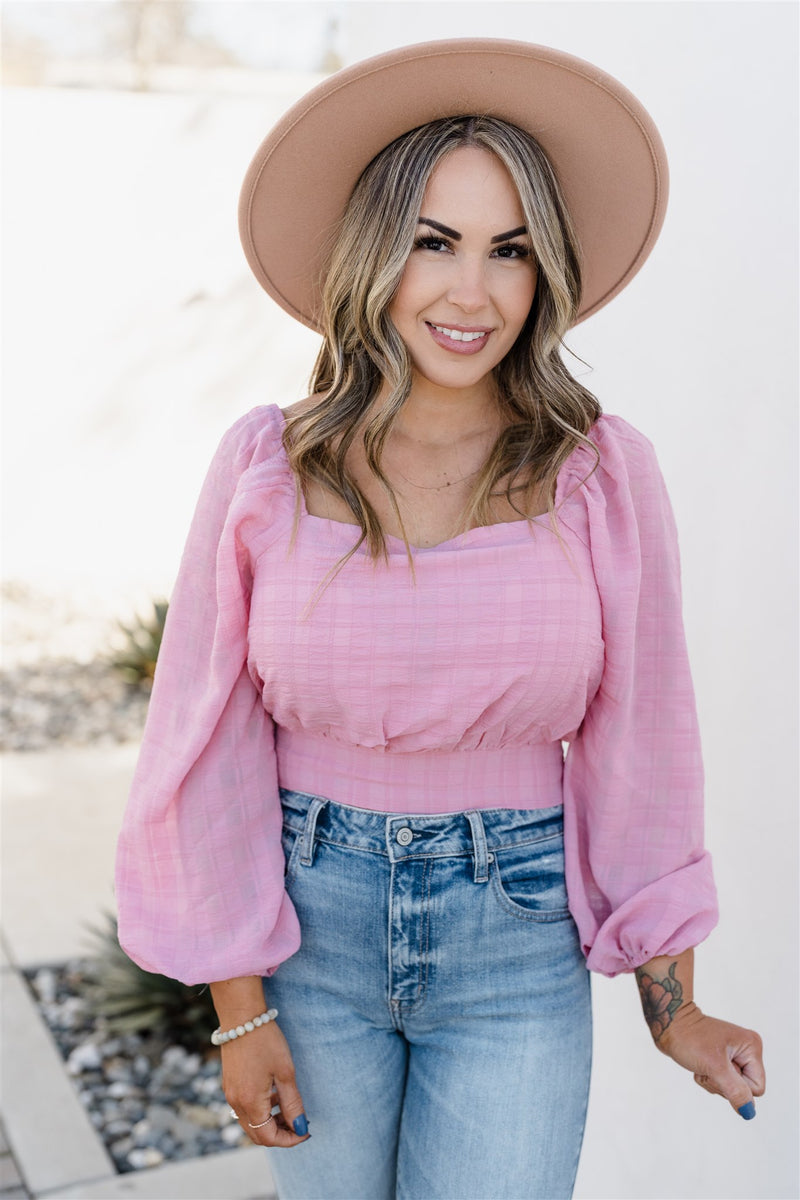 In the Blush Top Pink