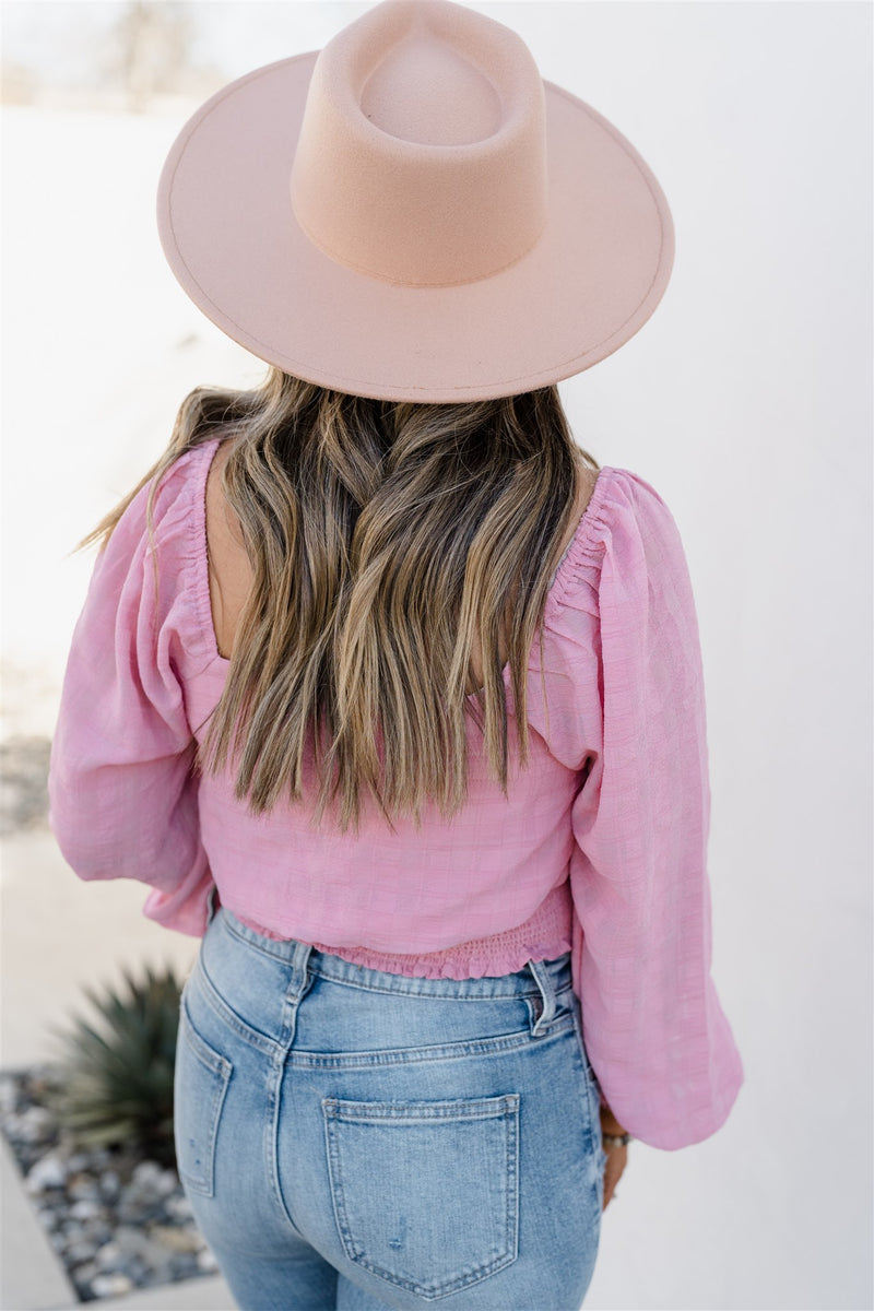 In the Blush Top Pink