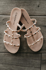Studded Sandals Nude