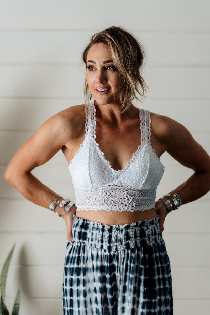 Always There Lace Bralette White