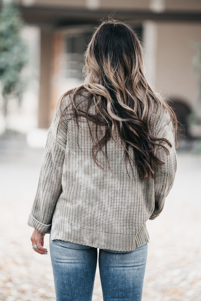 Cloudy Days Sweater Olive