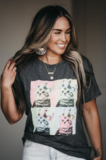 Cat Mom Print T-Shirt