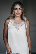 Delicate Lace Tank Ivory