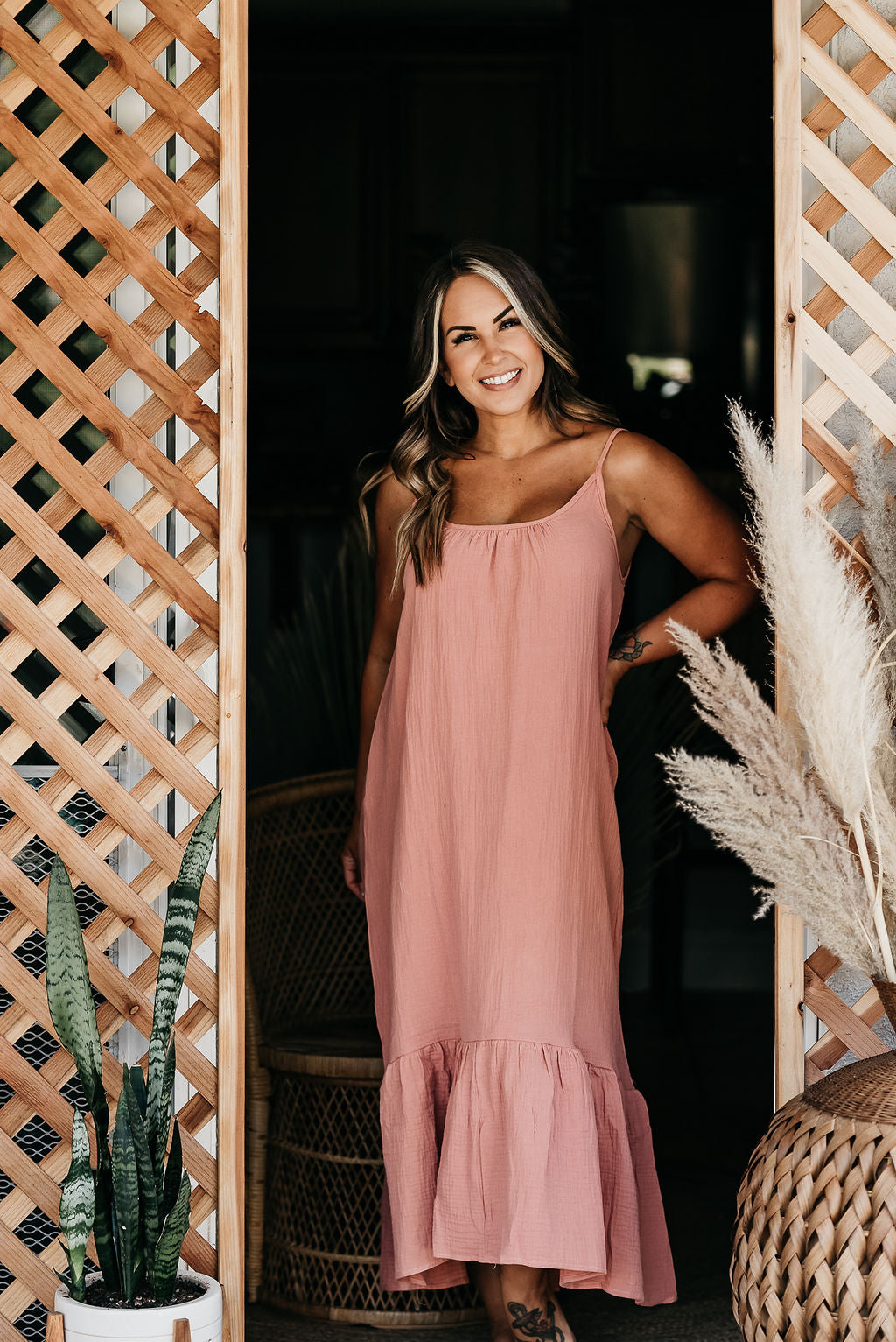 Dusty Rose Maxi Dress  Top Shelf Wardrobe