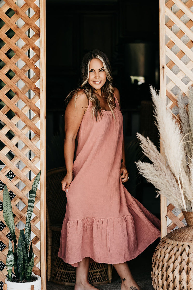 Dusty Rose Maxi Dress Top Shelf Wardrobe Dusty Rose Maxi Dress Top Shelf Wardrobe