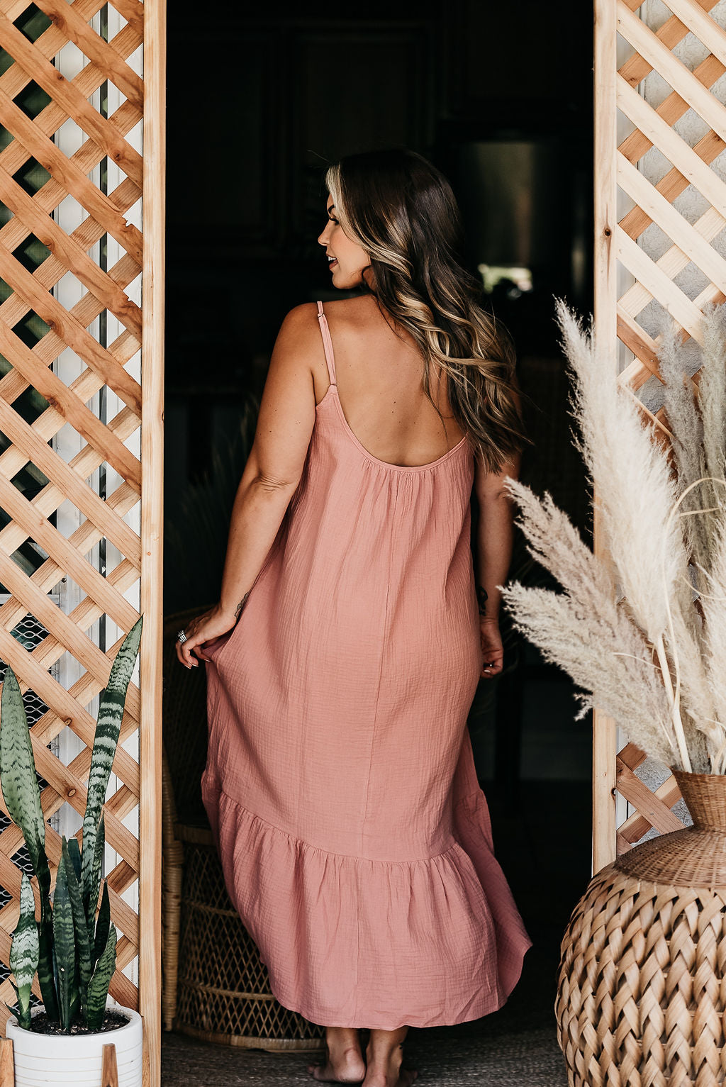 Dusty Rose Maxi Dress Small Dusty Rose Maxi Dress Small