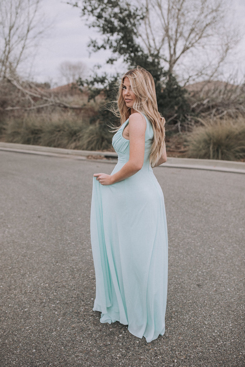 Mint Bridesmaid Maxi Dress Large Mint Bridesmaid Maxi Dress Large
