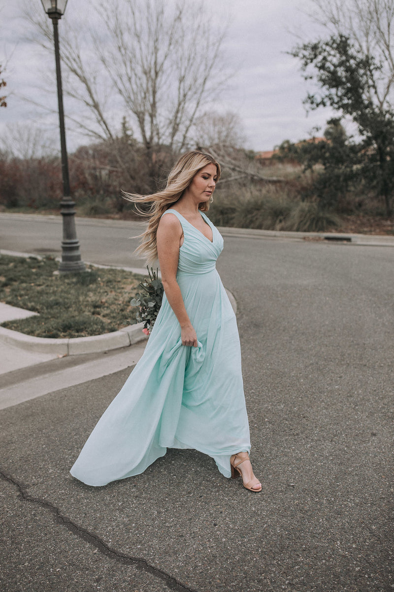 Mint Bridesmaid Maxi Dress