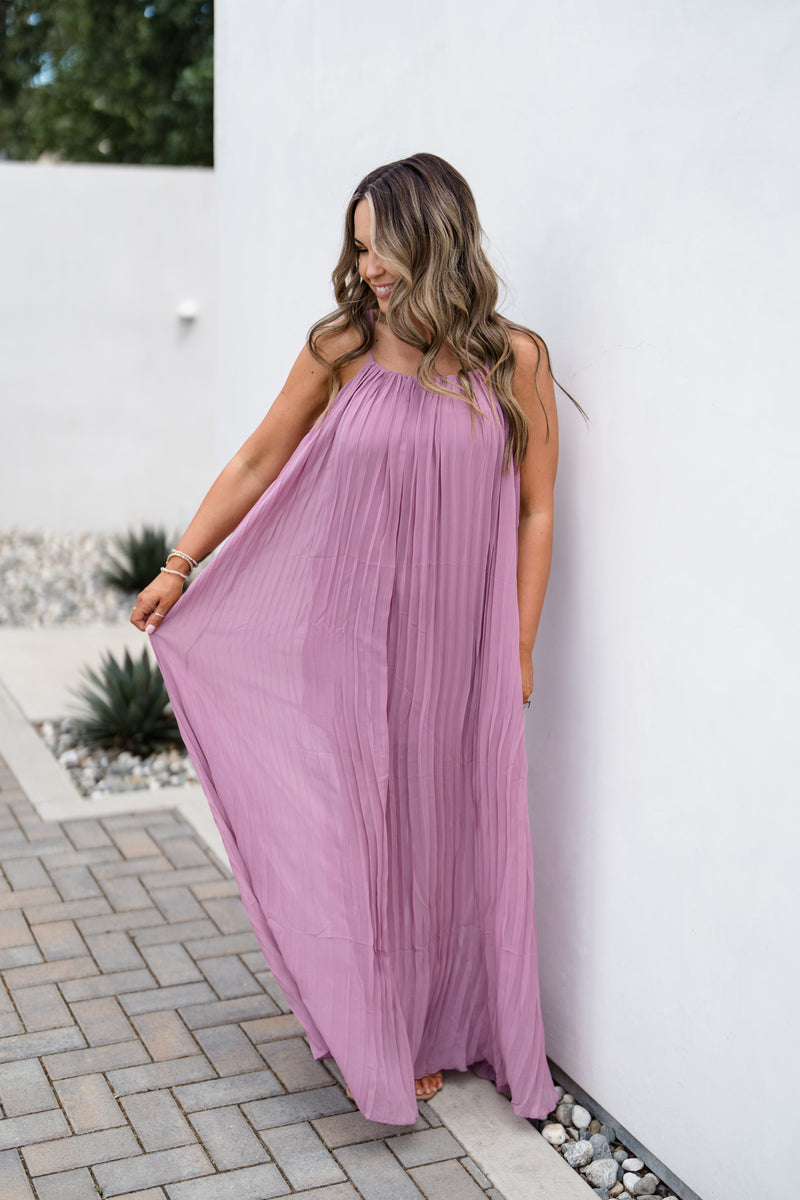 Options Mauve Pleated Maxi