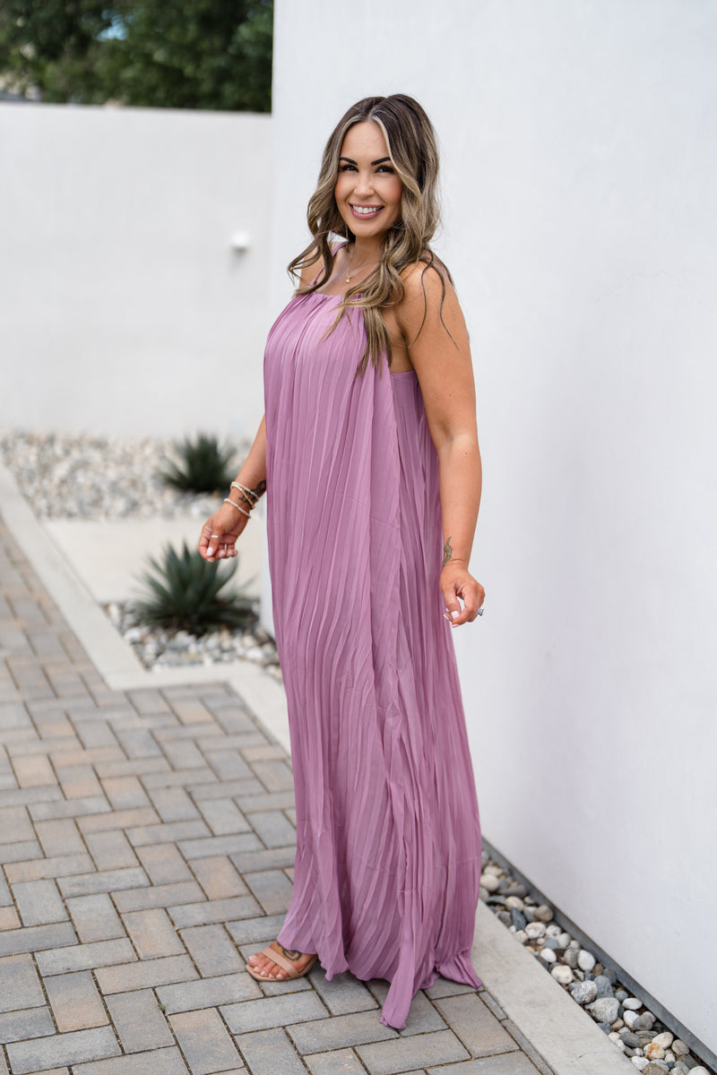 Options Mauve Pleated Maxi